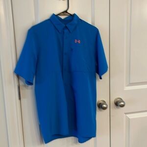 Under Armour loose fit Heat Gear men’s blue short sleeved top size Medium